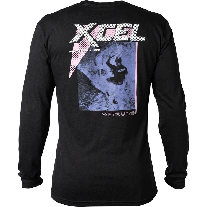 2024 Xcel Mens Throwback Long Sleeve Tee MATS6TBK - Black